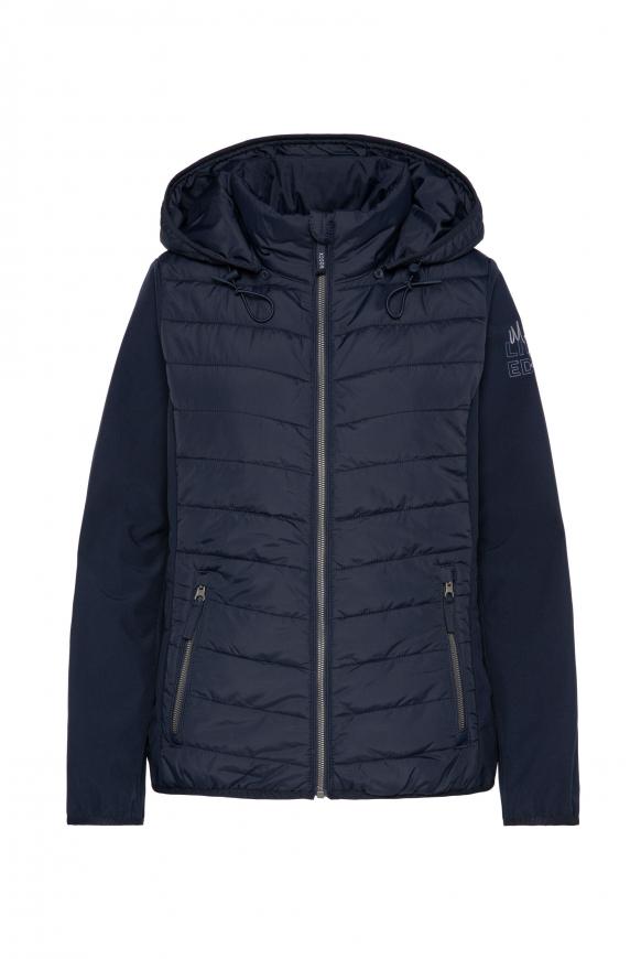 Softshelljacke mit Stepppartien und Kapuze blue navy