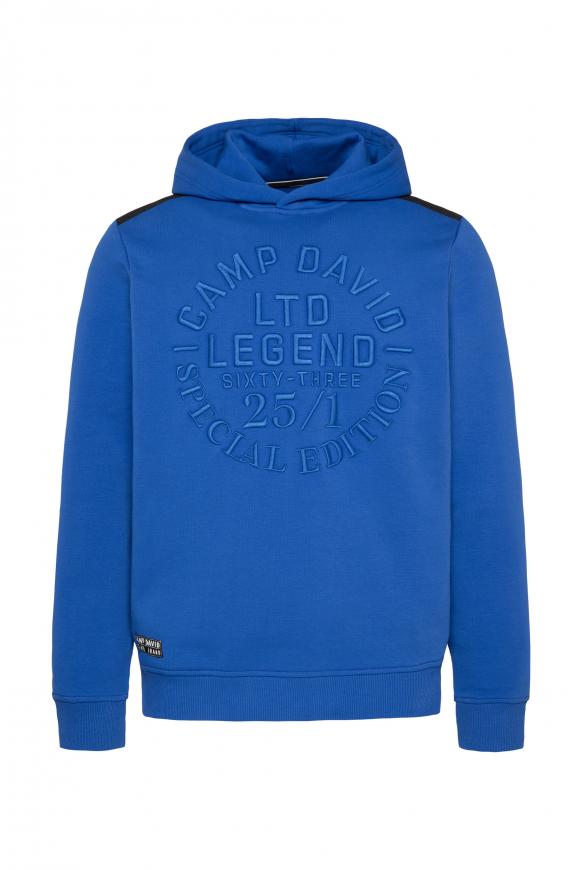 Special Hoodie mit 3D-Stickereien urban blue