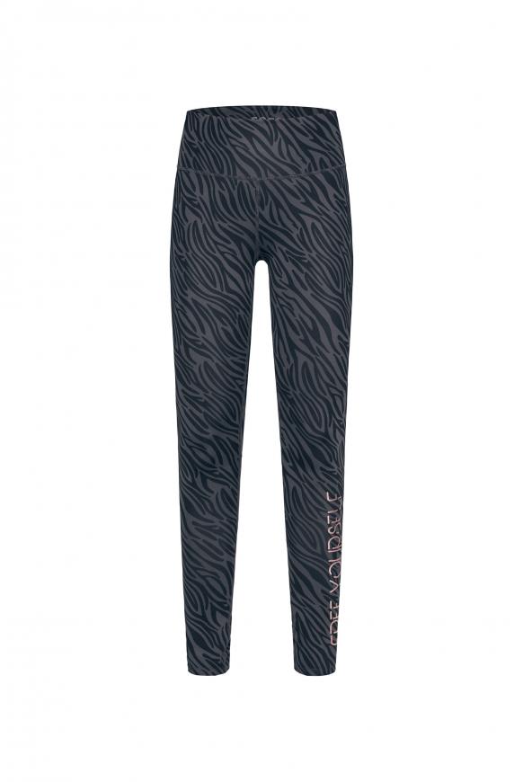 Sport Leggings mit All Over und Logo Prints black