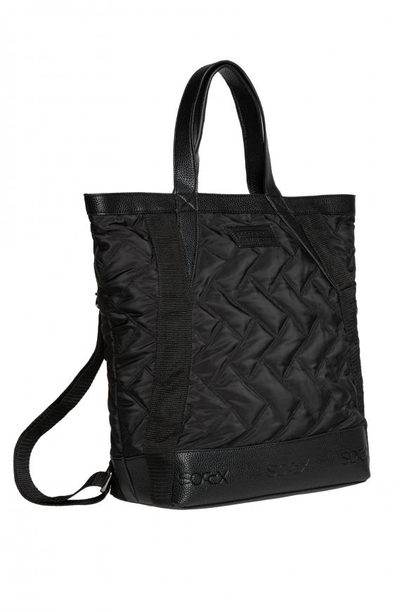 Stepp-Shopper Backpack im Materialmix black