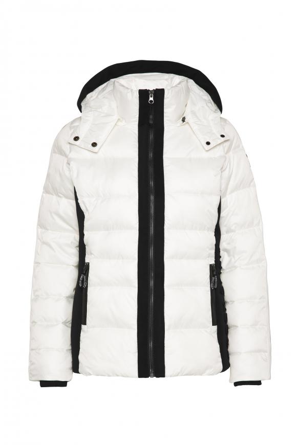 Steppjacke mit geprägten Logo Artworks ivory