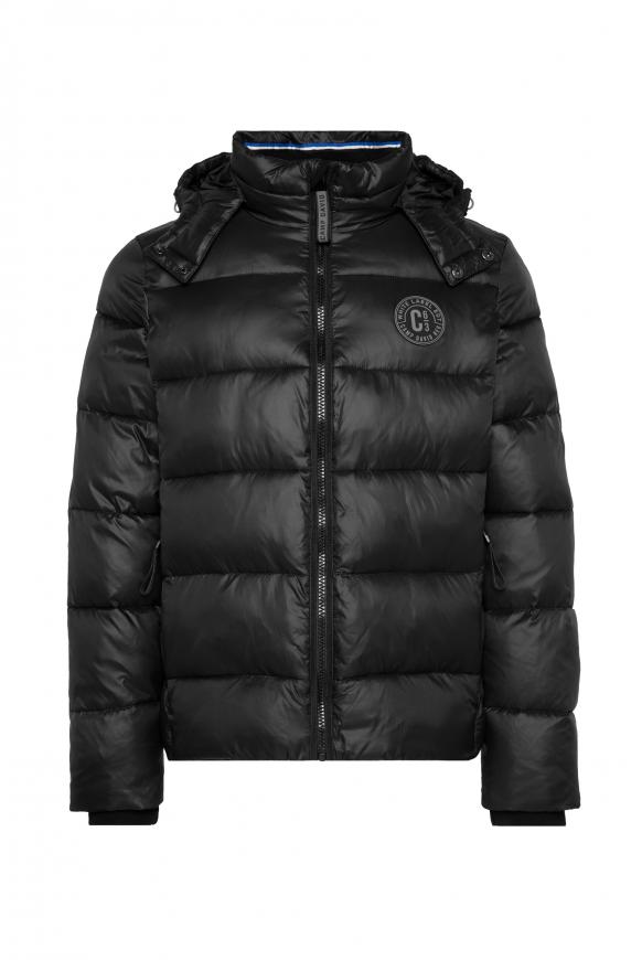 & und CAMP Label | black Steppjacke Kapuze Print DAVID mit SOCCX