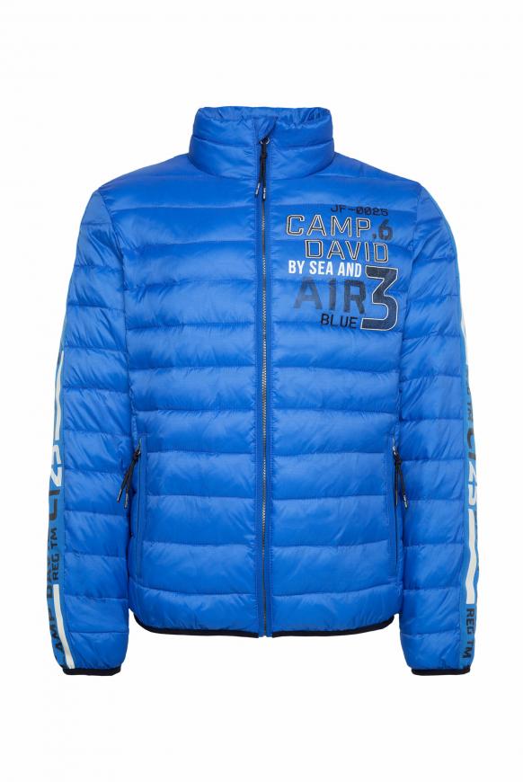 Steppjacke mit Logo Tapes und Artworks neon blue