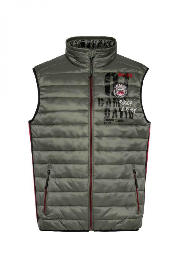 Steppweste mit Logo Artworks khaki