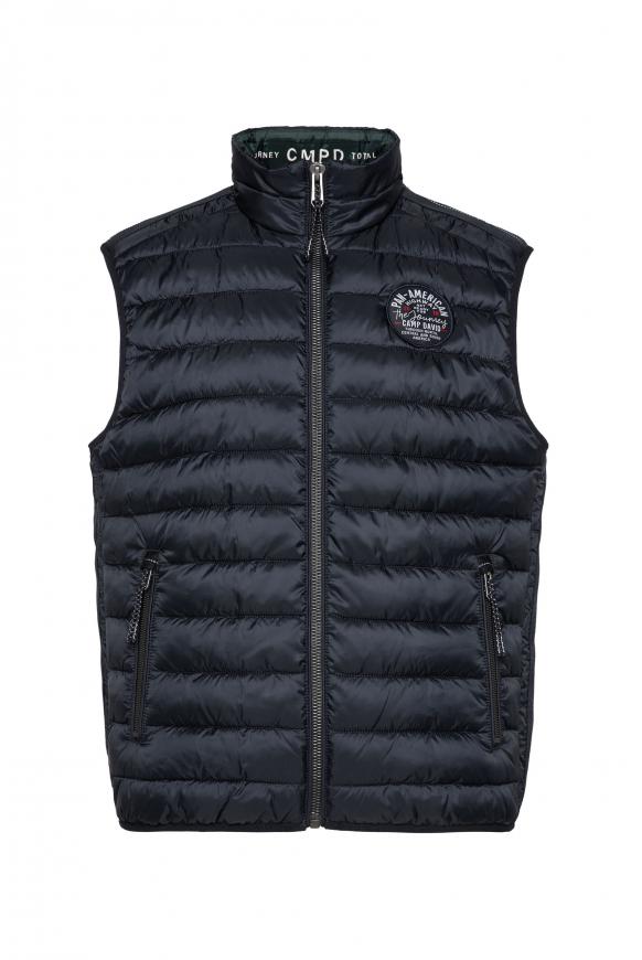 Steppweste mit Rücken-Artwork blue navy
