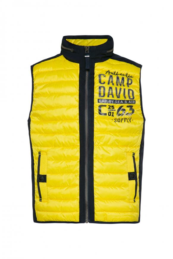 Steppweste mit Softshell-Details yellow sun