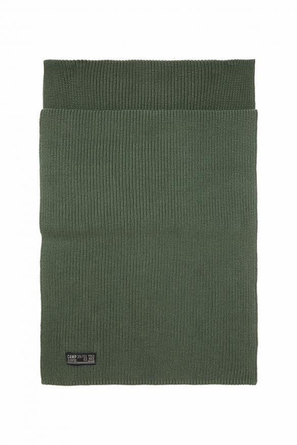 Stone Washed Schal in Rippstrick pure olive