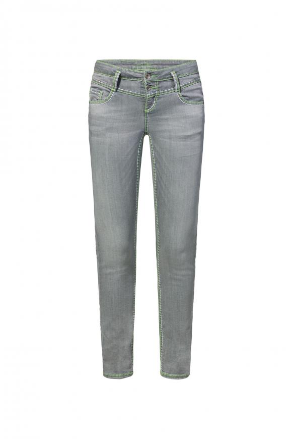 Stretchjeans KA:RA mit breiten Kontrastnähten light grey used