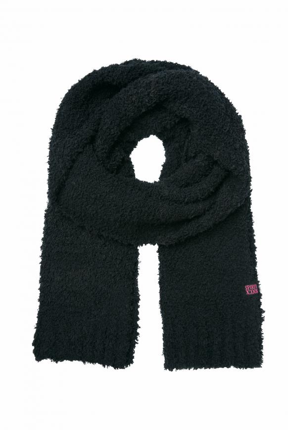 Strickschal in Sherpa-Optik black
