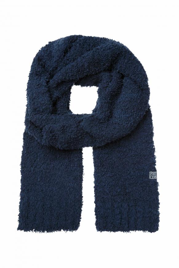 Strickschal in Sherpa-Optik active navy