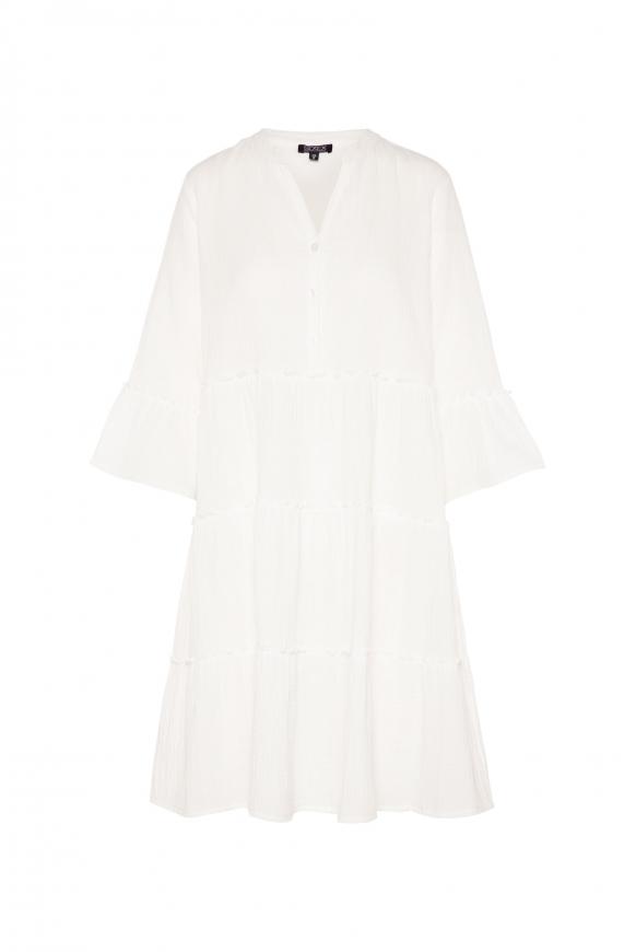 Strukturiertes Kleid aus Musselin cotton white