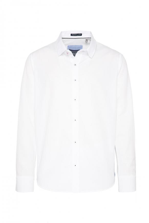 Strukturiertes Langarmhemd white