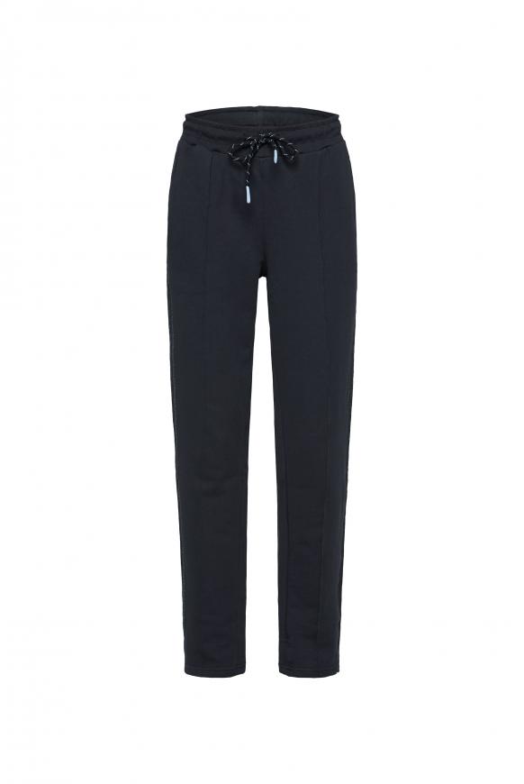 Sweathose mit Biese und Logo Print polar night