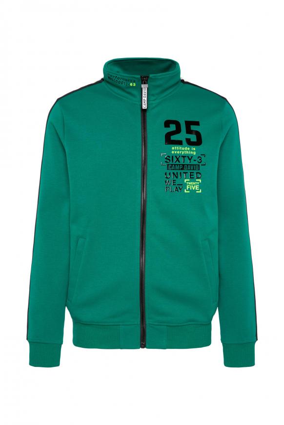 Sweatjacke mit 3D-Gel-Artworks action green