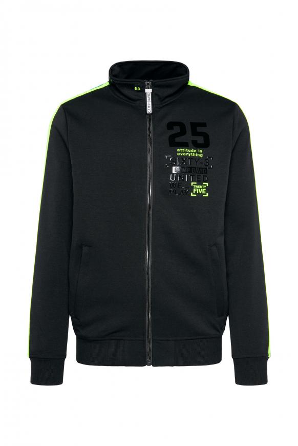 Sweatjacke mit 3D-Gel-Artworks black