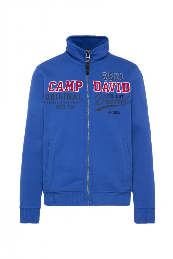 Sweatjacke mit Artwork im Retro-Style flight blue