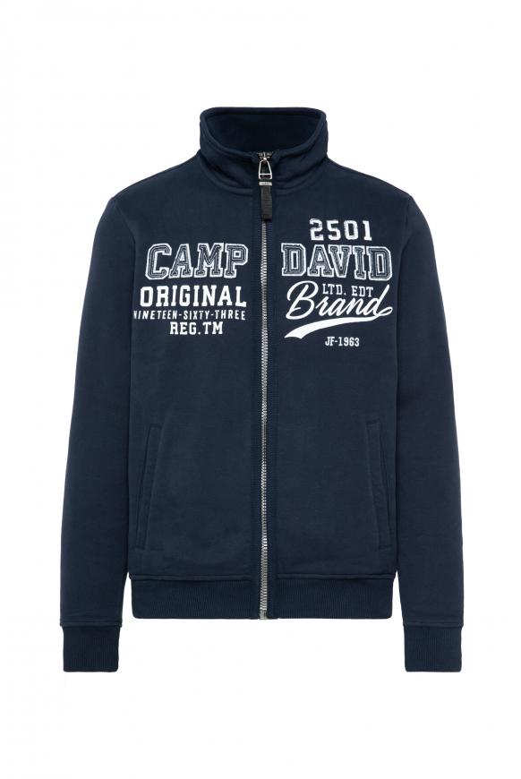 Sweatjacke mit Artwork im Retro-Style blue navy