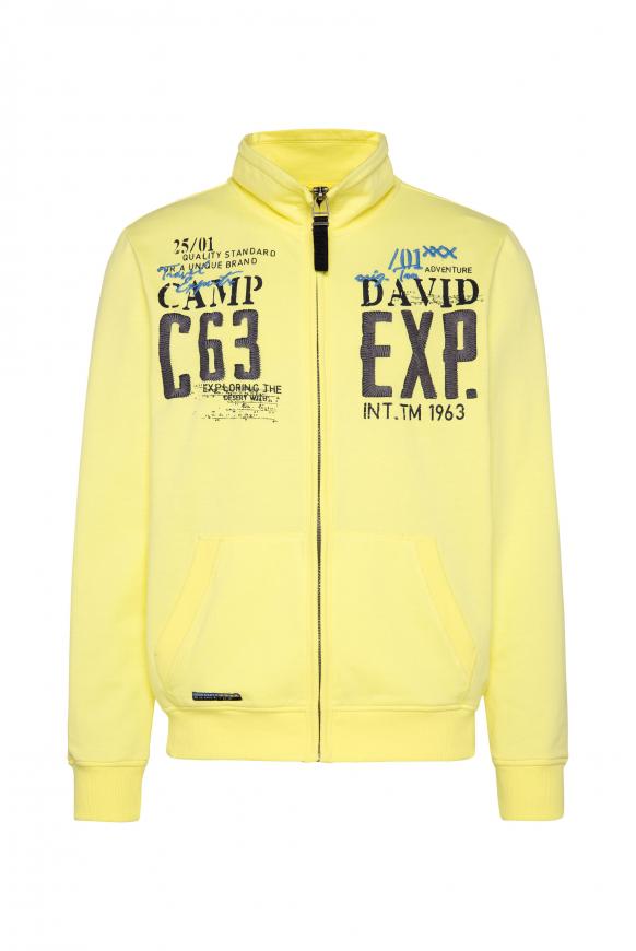 Sweatjacke mit Label-Applikationen bleached sun