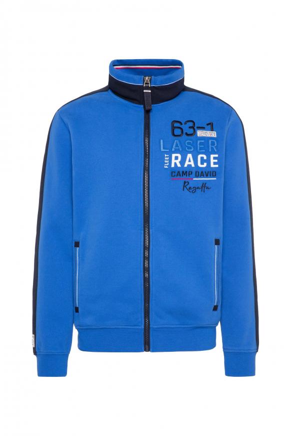 Sweatjacke mit Rücken-Artwork coastal blue