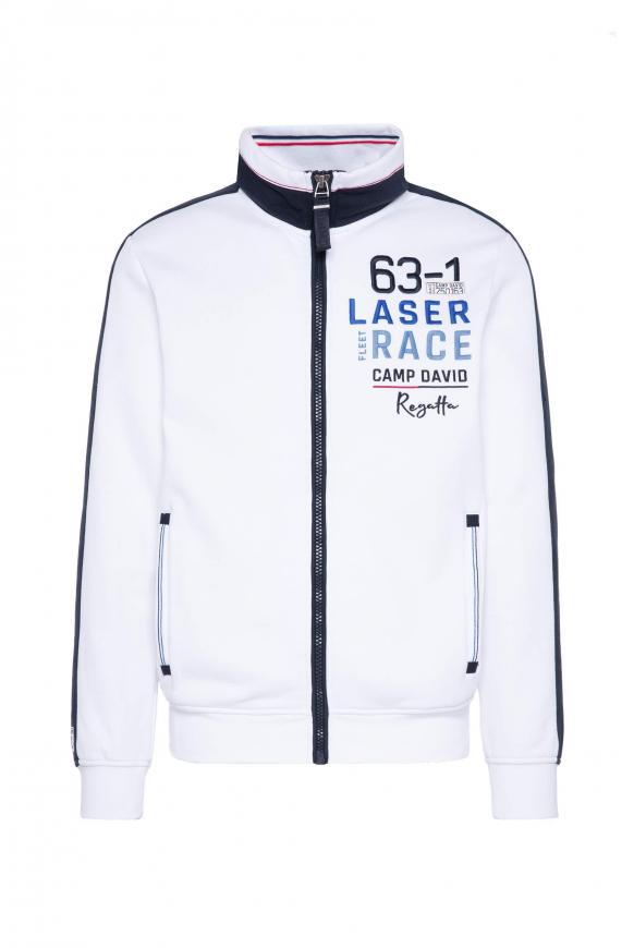 Sweatjacke mit Rücken-Artwork opticwhite