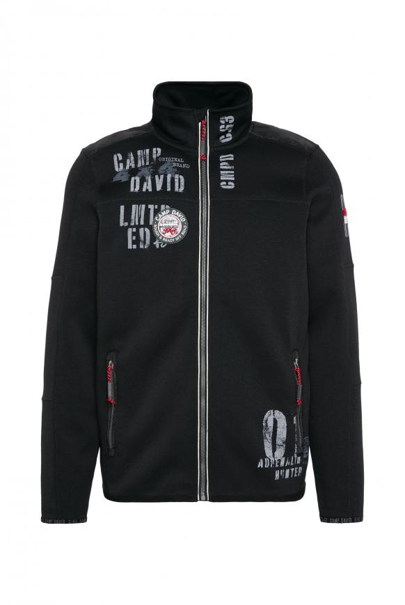 Sweatjacke mit Schulter-Patches und Artworks