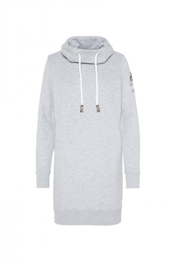 Sweatkleid mit hohem Kragen grey melange