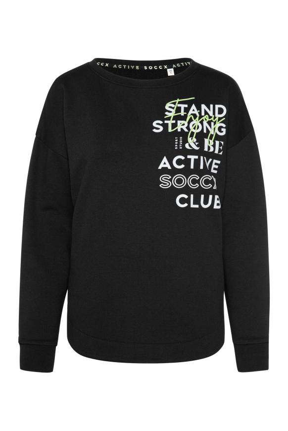 Sweatshirt mit abgerundetem Saum black