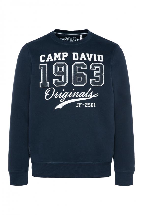 Sweatshirt mit Artwork im Retro-Style blue navy
