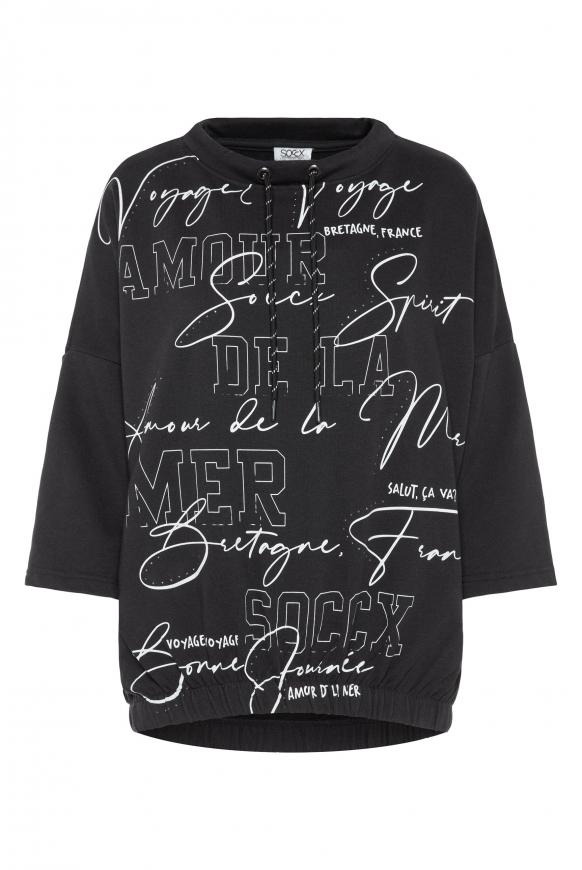 Sweatshirt mit Glitzerstein-Artwork anthra
