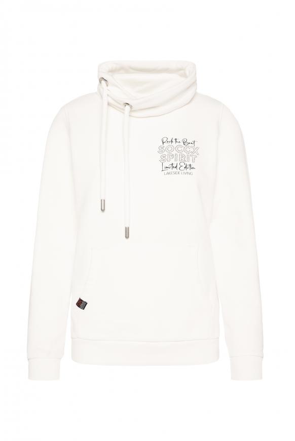Sweatshirt mit hohem Kragen ivory