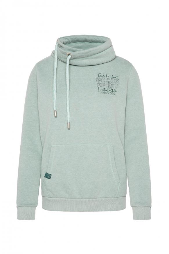 Sweatshirt mit hohem Kragen lake melange