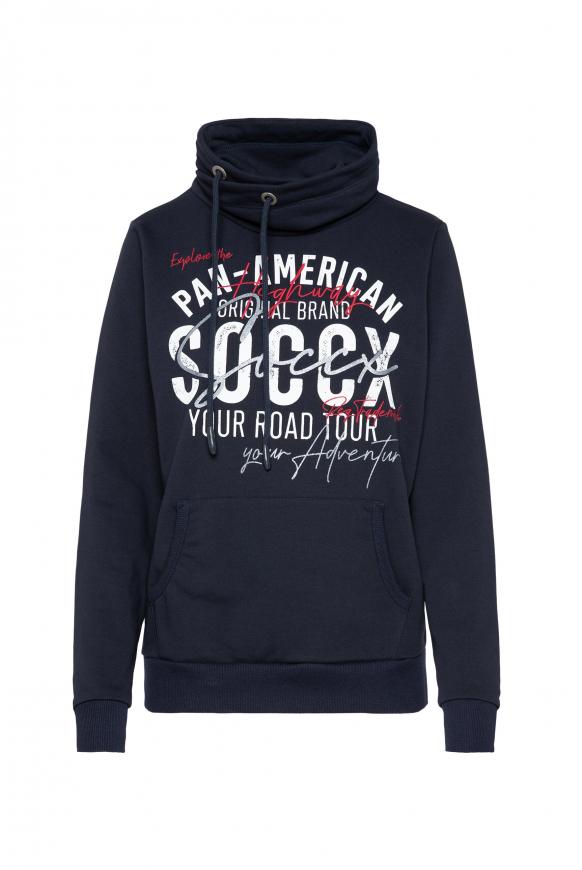 Sweatshirt mit hohem Kragen und Artwork