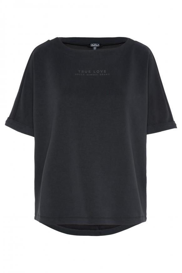 Sweatshirt mit tonigem 3D-Rubber-Print black