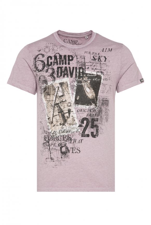 T-Shirt mit Ausbrenner-Effekten french violet
