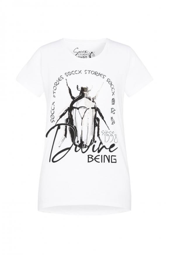T-Shirt mit Folienprint opticwhite