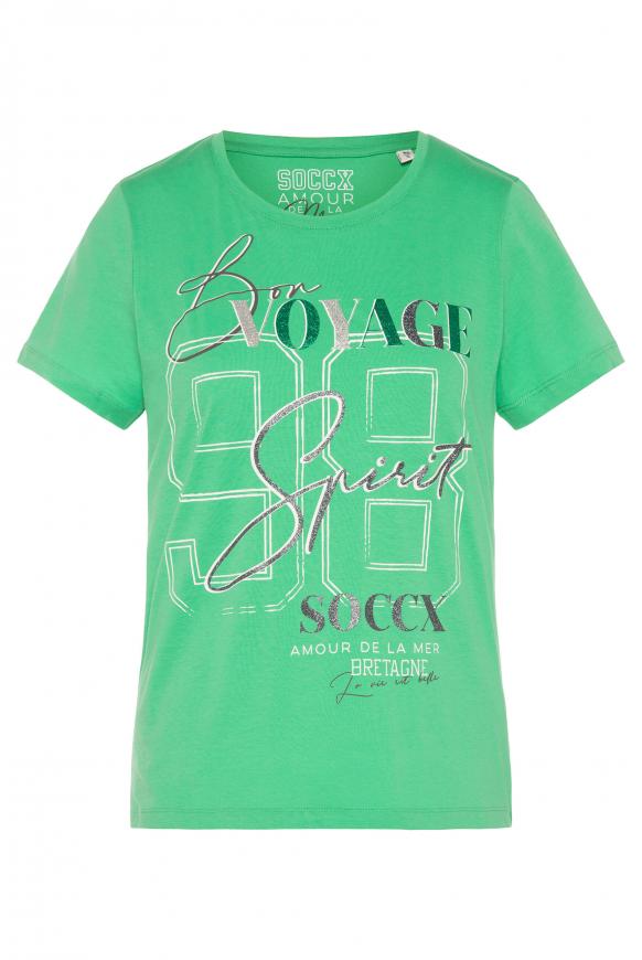 T-Shirt mit Glitzer-Artwork frenchy green