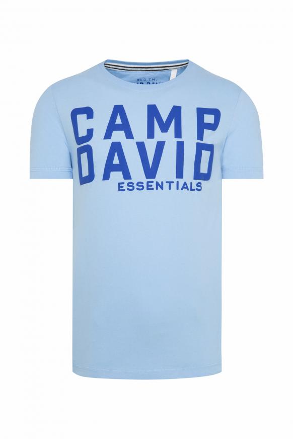 T-Shirt mit großem Logo Puff Print summer blue