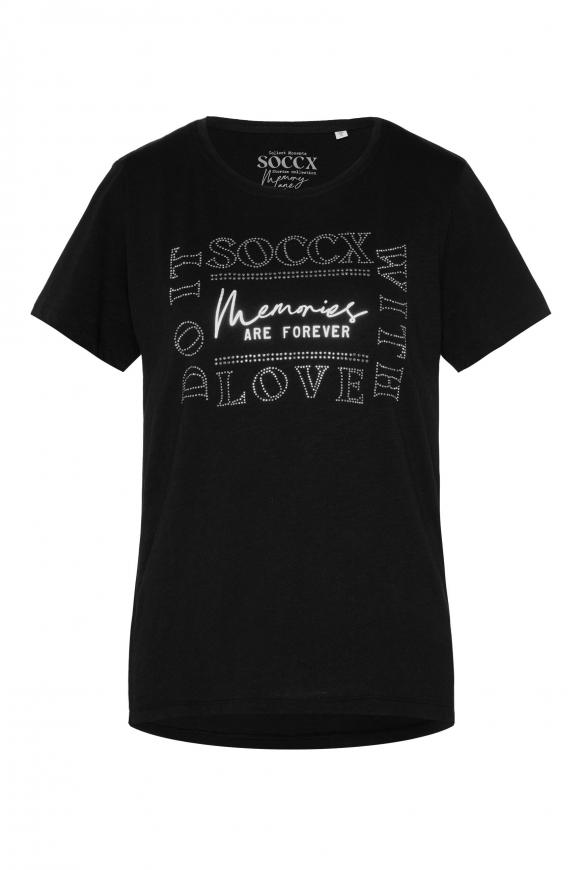 T-Shirt mit Kunstdruck black