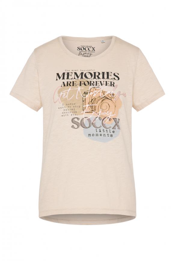 T-Shirt mit Kunstdruck cool sand