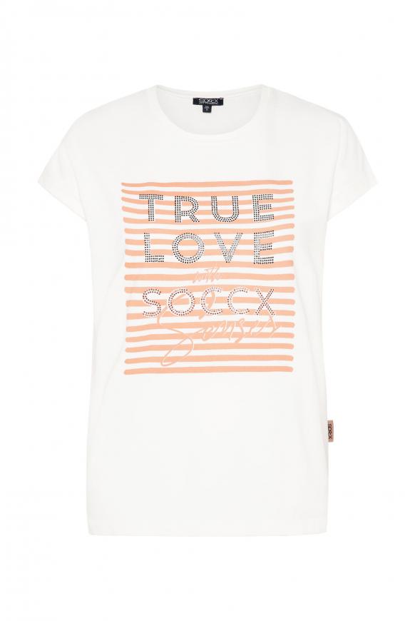 T-Shirt mit Logo Artwork cotton white
