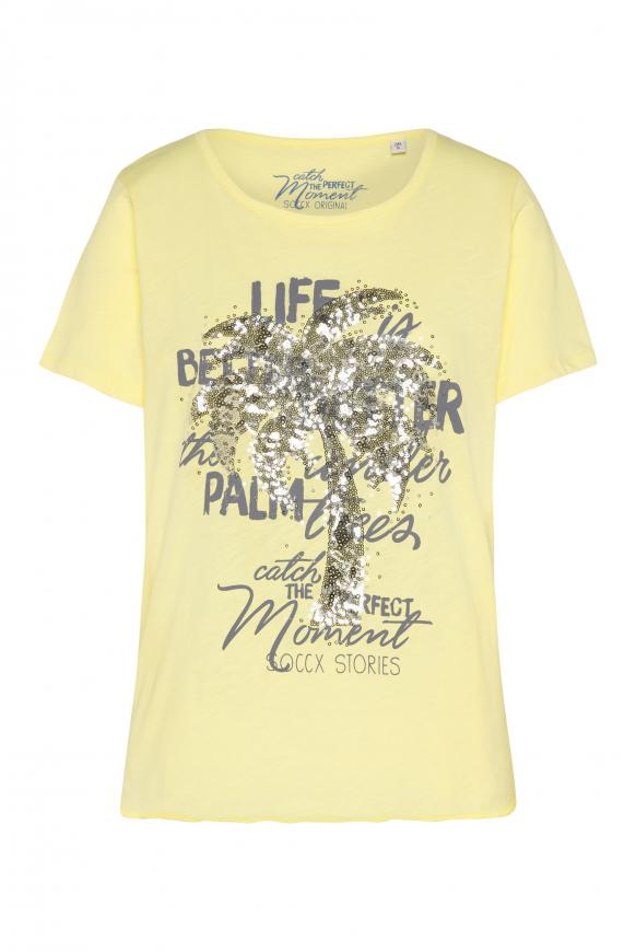 T-Shirt mit Pailletten-Artwork bleached sun
