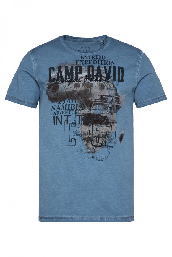 T-Shirt mit Photoprint wave blue