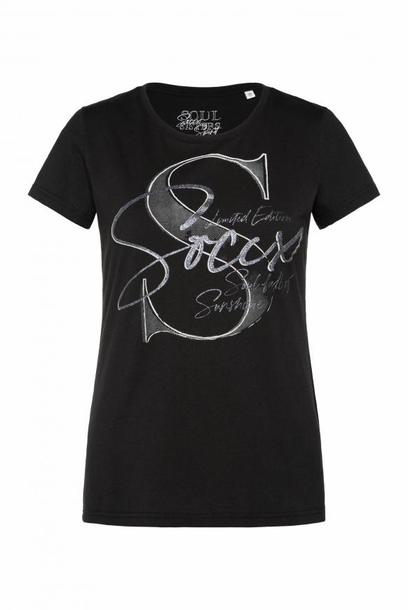 T-Shirt mit Rundhalsausschnitt und Artwork black