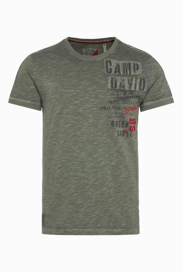 T-Shirt mit Tapes und Rücken-Artwork