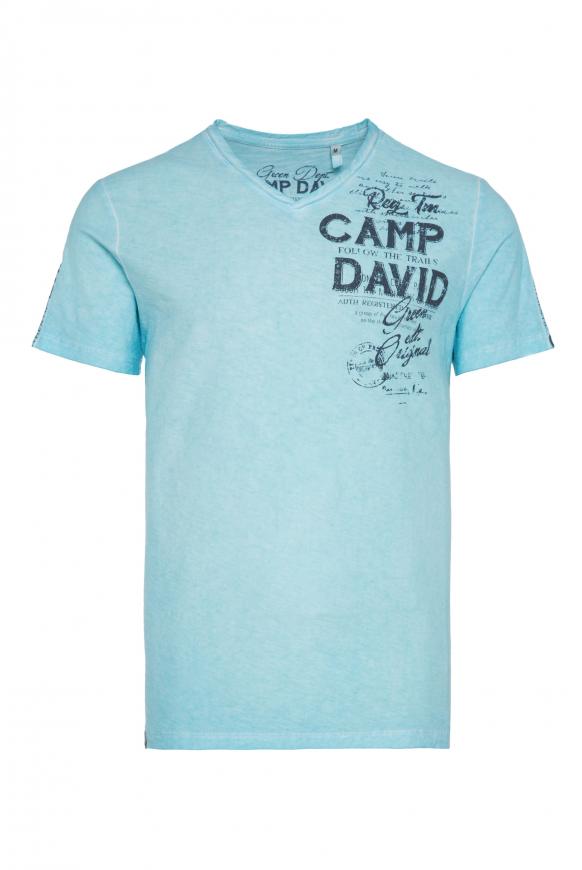 T-Shirt mit V-Neck und Schultertape fresh breeze