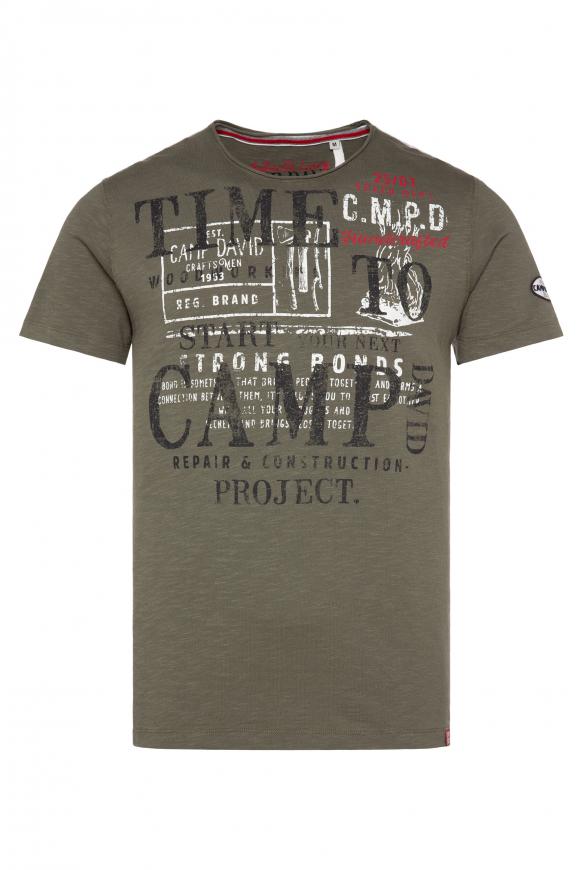 CAMP DAVID & SOCCX | T-Shirt mit Logo Artworks dark sky