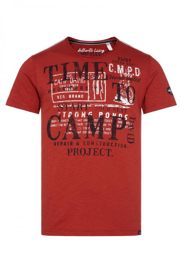 T-Shirt mit Vintage Prints vintage red