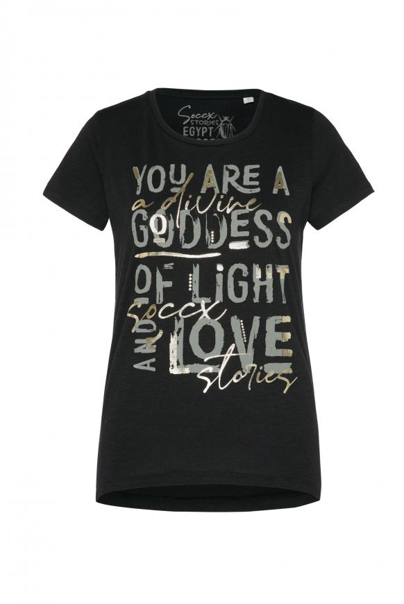 T-Shirt mit Wording Print black