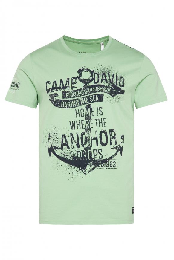 T-Shirt Rundhals mit Anker-Print light green