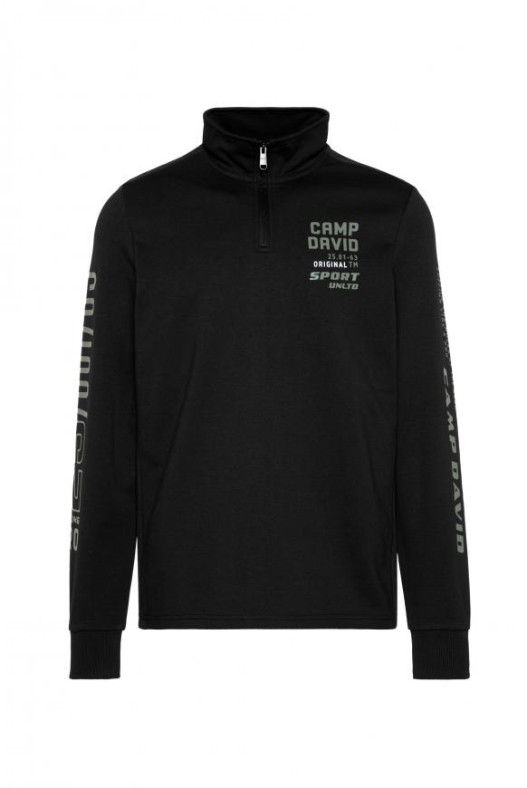 CAMP DAVID & SOCCX | Sweatshirt mit Logo Artwork neon lime